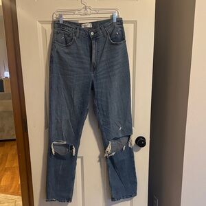 Abercrombie and fitch women’s  Distressed Blue Jeans